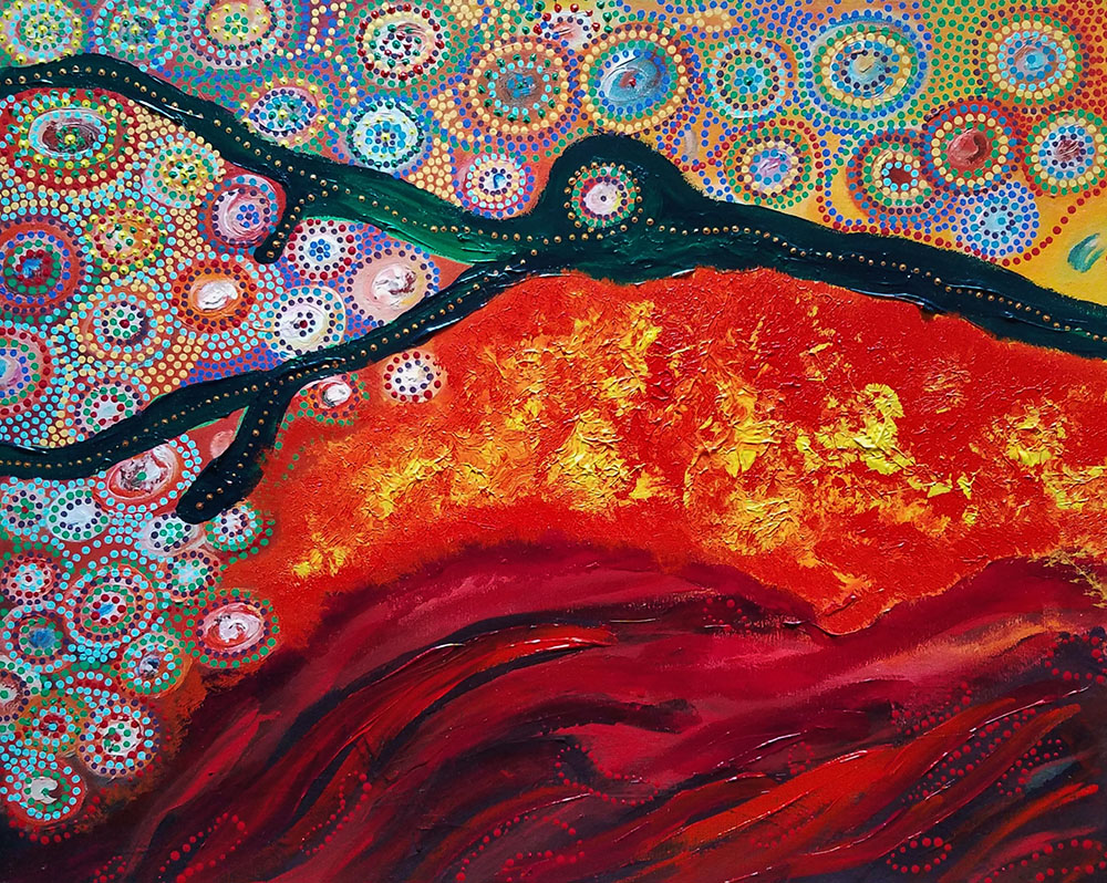 Aboriginal Maelstrom by Frank Oliva