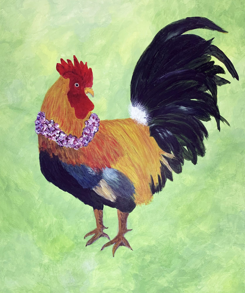 Aloha Rooster by Liz Corbin