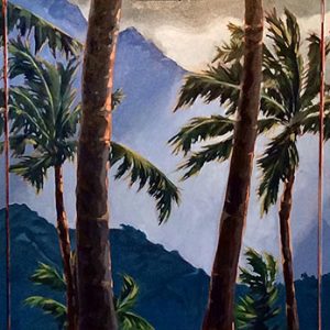 Ko’olaus at Sunset by Cynthia Schubert