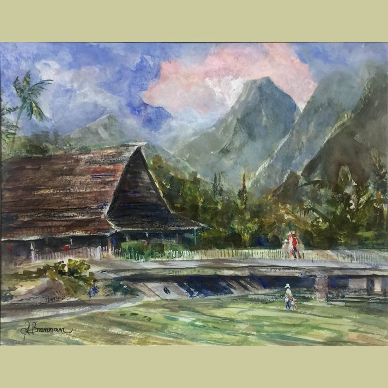 Kailua Beach View of Bridge & Mountain Kailua Beach View of Bridge & Mountain by Edward Brennan