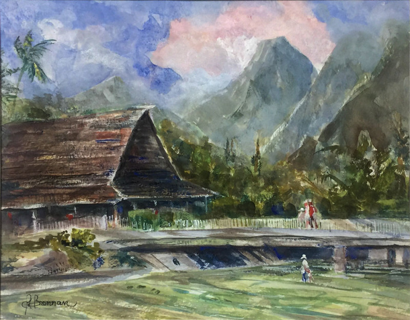 Kailua Beach View of Bridge & Mountain Kailua Beach View of Bridge & Mountain by Edward Brennan