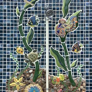Ceramic Mural Pool Shower by Jan Stiles