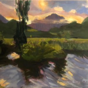 Dusk at Kawainui Marsh by Suzanne Barnes
